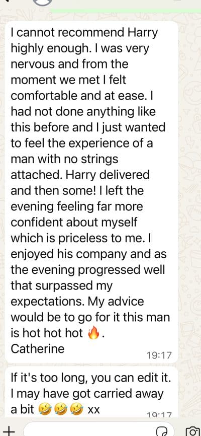 An image in Harry's male escort portfolio