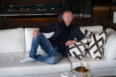 An image in Adam's male escort portfolio