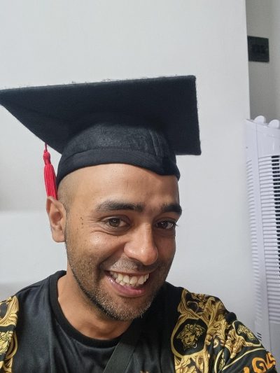 An image in Ahmed's male escort portfolio